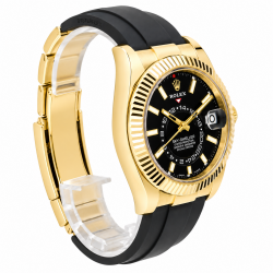Rolex Sky-Dweller Black Dial 42MM 326238 Oysterflex 18K Wach